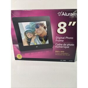Aluratek ADPF08SF 8 inch LCD Digital High Quality Photo Frame - Black New
